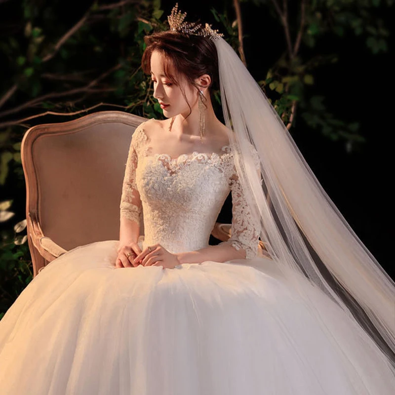 Wedding Dress V-Neck Embroidery Half Sleeves Elegant Tulle Floor-Length New Lace Up White Plus Size Wedding Gowns For Women G177
Wedding Dress V-Neck Embroidery Half Sleeves Elegant Tulle Floor-Length New Lace Up White Plus Size Wedding Gowns For Women G177