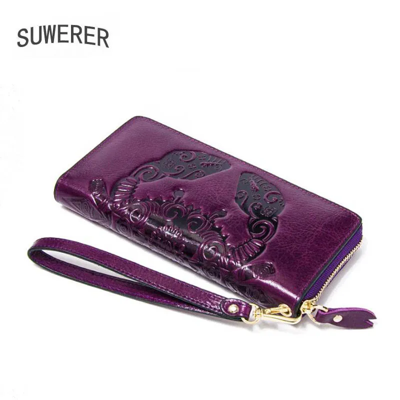 SUWERER NEW Genuine Leather women wallet fashion real cowhide Embossing bag Luxury Clutch bag
SUWERER NEW Genuine Leather women wallet fashion real cowhide Embossing bag Luxury Clutch bag