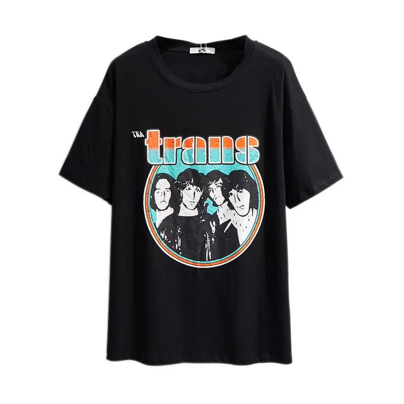 Tumblr New Rushed Cotton Jersey Kpop 2020 Top Selling Plus Size Printed T-shirt Transfortegy Women's Retro Style Short Sleeve 
Tumblr New Rushed Cotton Jersey Kpop 2020 Top Selling Plus Size Printed T-shirt Transfortegy Women's Retro Style Short Sleeve
