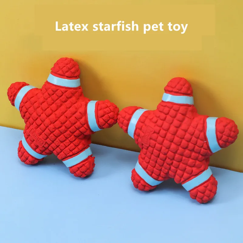 

Dog Balls Squeaky Pet Toys Tooth Cleaning Bite Resistant Environmental Protection Latex Stars Dog Chew Toy Pets Accessories