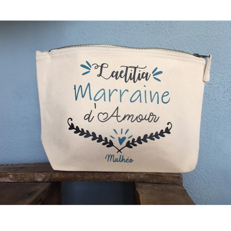 personalized Makeup Bag for godmother, goddaughter kit bags, bachelorette cosmetic bag, witness favor gift bag, thank you gift
personalized Makeup Bag for godmother, goddaughter kit bags, bachelorette cosmetic bag, witness favor gift bag, thank you gift