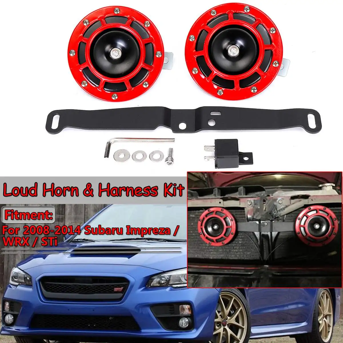 Фото Для SUBARU Impreza WRX STi BRZ 2008 2014 12 В Автомобильный Электрический тональный гриль