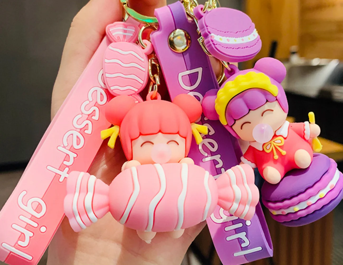 Cartoon Creative Cute Girl Anime Key Chain Fashion Cartoon Dessert Girl Pendant Key Ring Couple Trend Personality Car Keychains
Cartoon Creative Cute Girl Anime Key Chain Fashion Cartoon Dessert Girl Pendant Key Ring Couple Trend Personality Car Keychains