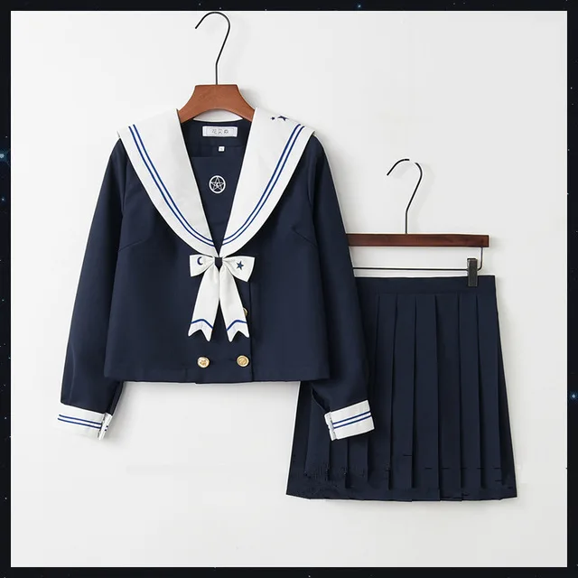 2020 Japanese School Uniforms Anime COS Sailor Suit Tops+tie+skirt JK Navy Style Students Clothes for Girl Short Long Sleeve
2020 Japanese School Uniforms Anime COS Sailor Suit Tops+tie+skirt JK Navy Style Students Clothes for Girl Short Long Sleeve