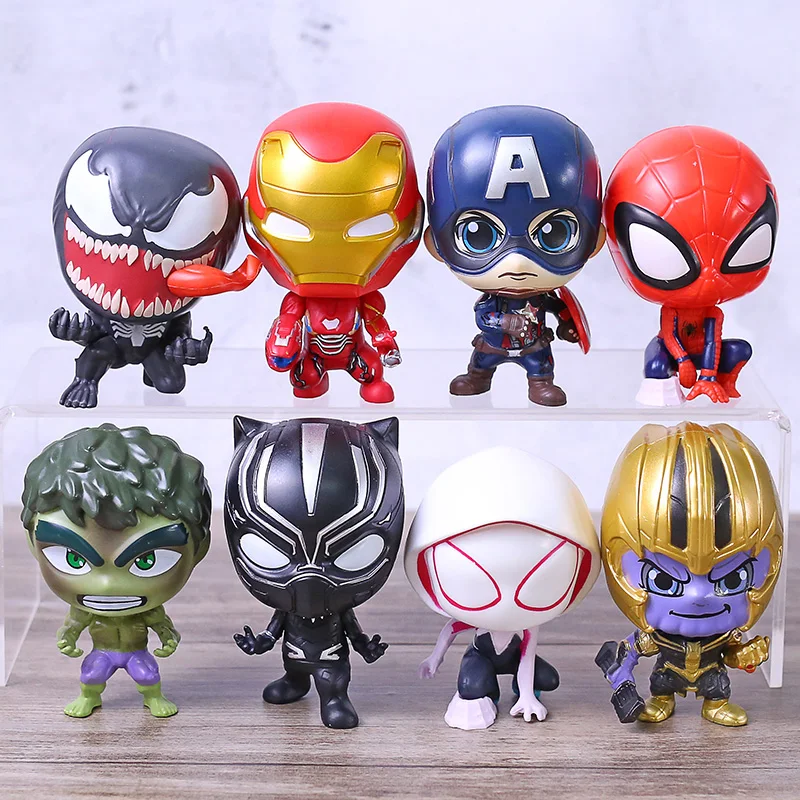 Avengers Spiderman Gwen Stacy Venom Thanos Hulk Captain America Iron Man Black Panther Action Figures Toys 8pcs/set
Avengers Spiderman Gwen Stacy Venom Thanos Hulk Captain America Iron Man Black Panther Action Figures Toys 8pcs/set