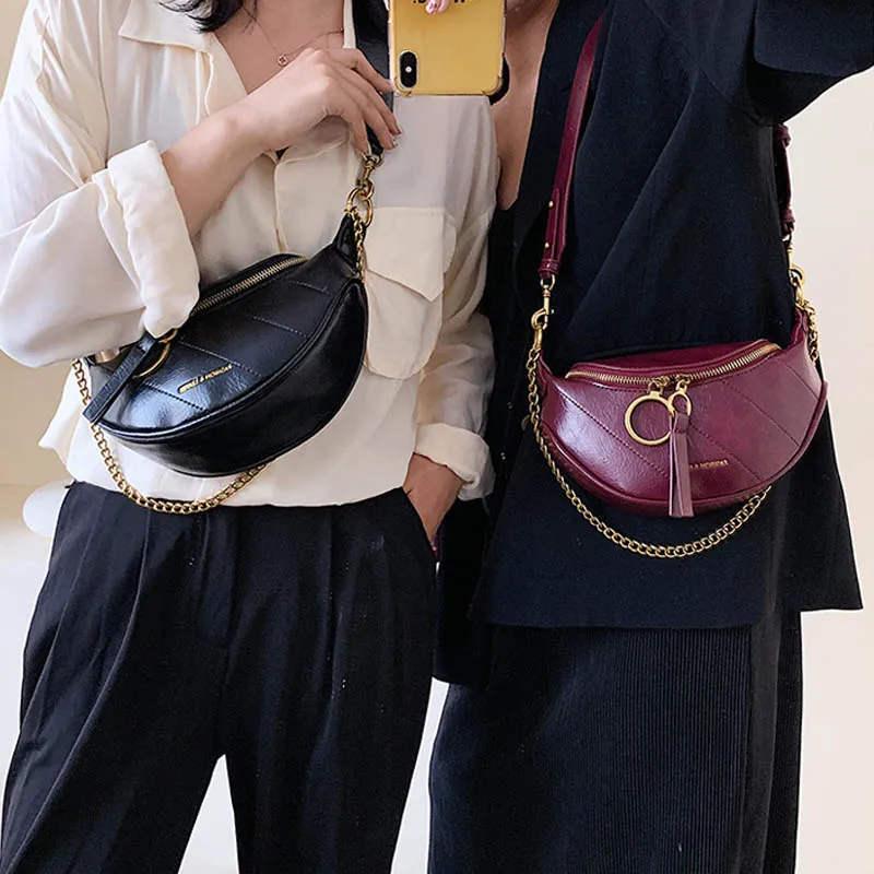 2019 New Chest Bag Women Leather Crossbody Bags for Woman Luxury Designer Lady Messenger Chest Bags Chains Travel Waist Packs
2019 New Chest Bag Women Leather Crossbody Bags for Woman Luxury Designer Lady Messenger Chest Bags Chains Travel Waist Packs