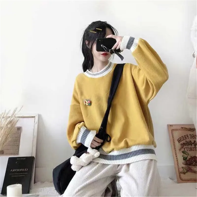 2020 New Spring Autumn Sweaters For Women Fashion Female Loose Pullover Casual Long Sleeves Women's Tops
2020 New Spring Autumn Sweaters For Women Fashion Female Loose Pullover Casual Long Sleeves Women's Tops