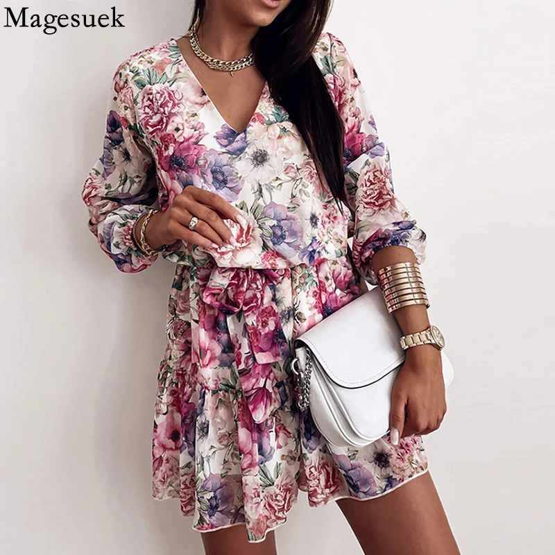 Spring Flower Print Woman Dress Autumn Long Sleeve Chiffon Dress V-neck Casual Female Boho A Line Party Dress Vestidos 17462
Spring Flower Print Woman Dress Autumn Long Sleeve Chiffon Dress V-neck Casual Female Boho A Line Party Dress Vestidos 17462