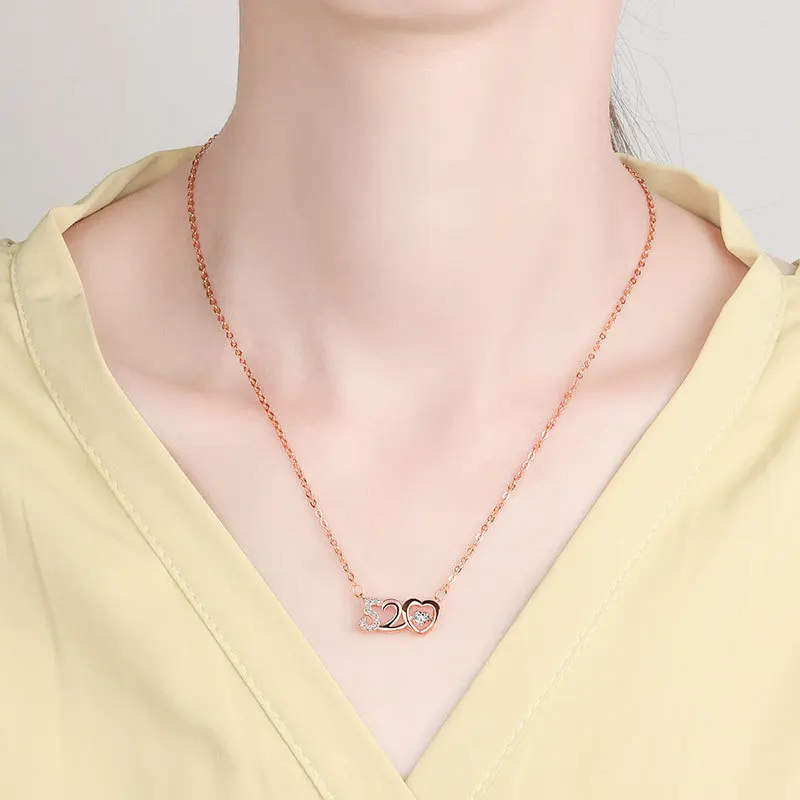 2021 popular Necklace 520 digital smart Necklace S925 silver female clavicle chain Valentine's Day gift
2021 popular Necklace 520 digital smart Necklace S925 silver female clavicle chain Valentine's Day gift