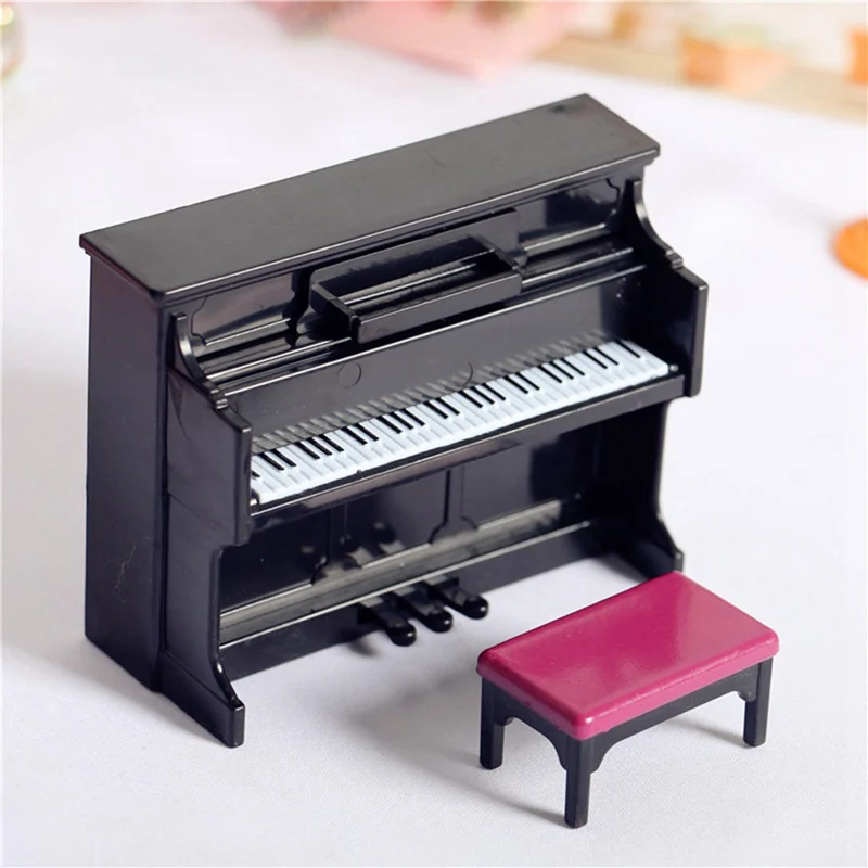 1/12 Dollhouse Mini Wooden Piano with Stool Musical Instrument Model for Doll House Accessories Decor 3Pcs Miniature Piano Set
1/12 Dollhouse Mini Wooden Piano with Stool Musical Instrument Model for Doll House Accessories Decor 3Pcs Miniature Piano Set