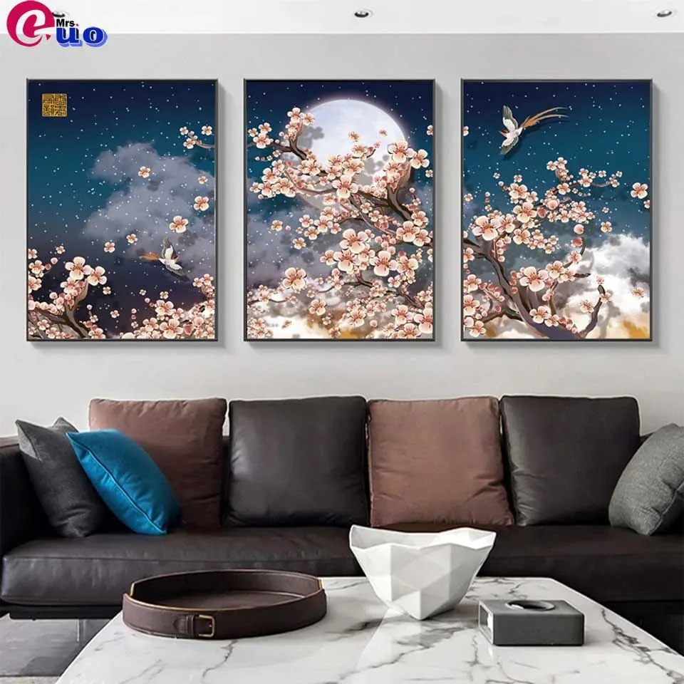 3pcs Chinese Style Home Decor Picture Diamond Painting Peach Blossom Art Triptych Diamond Mosaic Flower for Living Room
3pcs Chinese Style Home Decor Picture Diamond Painting Peach Blossom Art Triptych Diamond Mosaic Flower for Living Room