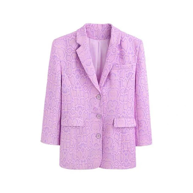 SISPELL Print Snake Print Women's Blazer Coat Lapel Collar Long Sleeve High Waist Slimming For Female Casual Coats 2020 Fashion 
SISPELL Print Snake Print Women's Blazer Coat Lapel Collar Long Sleeve High Waist Slimming For Female Casual Coats 2020 Fashion