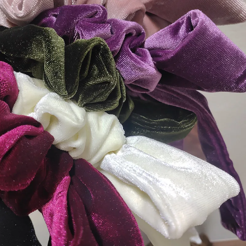 Velvet Ribbot Bow Women Scrunchie Solid Elastic Ponytail Holder Vintage Fashion Hair Rope Ties Ladies Girls Hair Accessories
Velvet Ribbot Bow Women Scrunchie Solid Elastic Ponytail Holder Vintage Fashion Hair Rope Ties Ladies Girls Hair Accessories