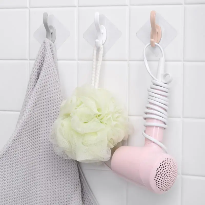 Punch-Free Household Simple And Seamless Stickers Strong Adhesive Wall-Mounted Hook Adhesive Wall Hooks Wall Hanger Transparent 
Punch-Free Household Simple And Seamless Stickers Strong Adhesive Wall-Mounted Hook Adhesive Wall Hooks Wall Hanger Transparent