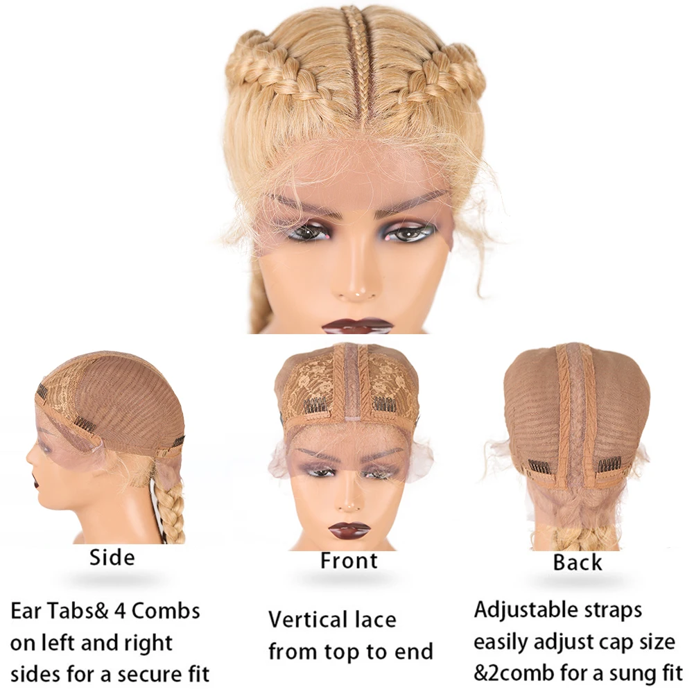 RONGDUOYI Long Braided Box Braids Wig High Temperature Synthetic Lace Front Wigs for Women Mix Blonde Wig Blonded Hair Lace Wigs
RONGDUOYI Long Braided Box Braids Wig High Temperature Synthetic Lace Front Wigs for Women Mix Blonde Wig Blonded Hair Lace Wigs