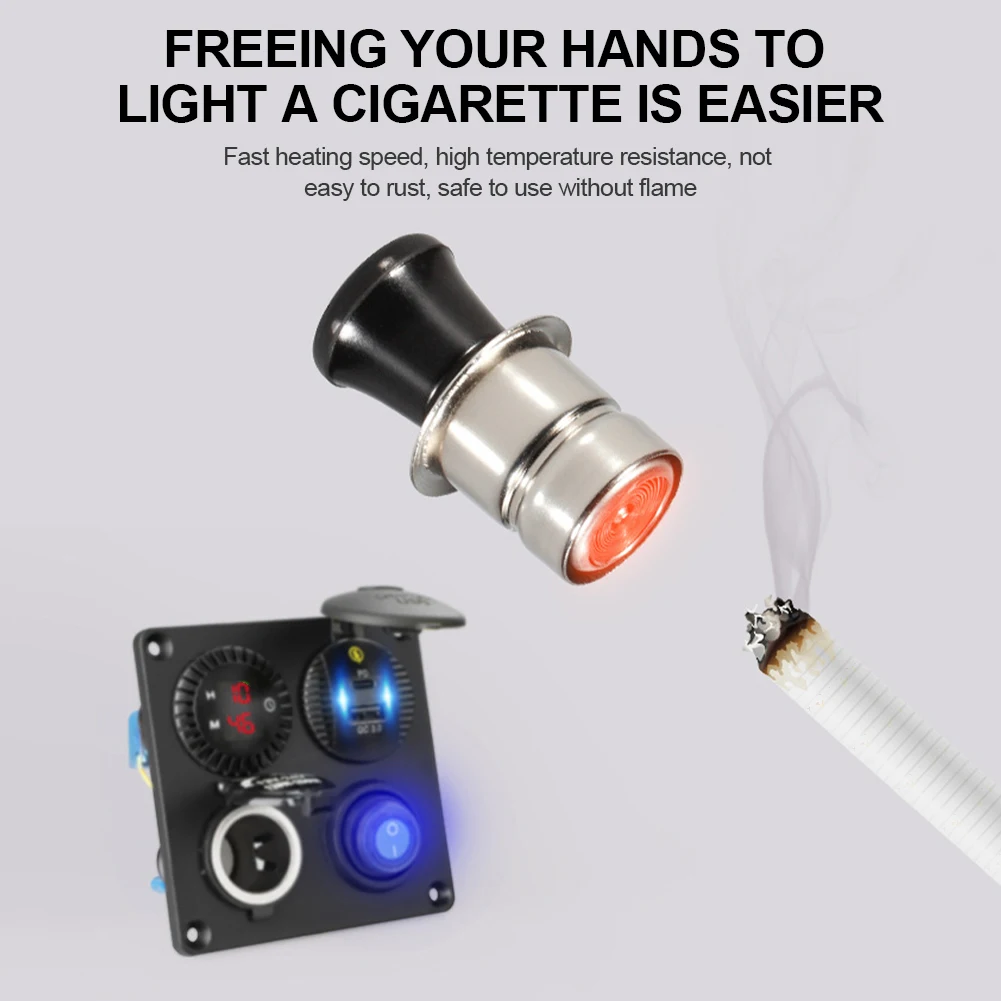 12-24V Dual USB Socket Charger Clock ON-Off Toggle Switch Cigarette Lighter for Car Boat Marine Truck Camper Vehicles GPS Mobile
12-24V Dual USB Socket Charger Clock ON-Off Toggle Switch Cigarette Lighter for Car Boat Marine Truck Camper Vehicles GPS Mobile