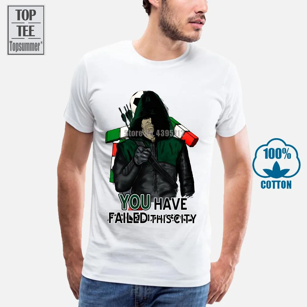 Green Arrow Superhero Cool Tshirt You Have Failed This City Fashion Leisure Great T Shirt Printing Europe Tops Tees For Men 
Green Arrow Superhero Cool Tshirt You Have Failed This City Fashion Leisure Great T Shirt Printing Europe Tops Tees For Men