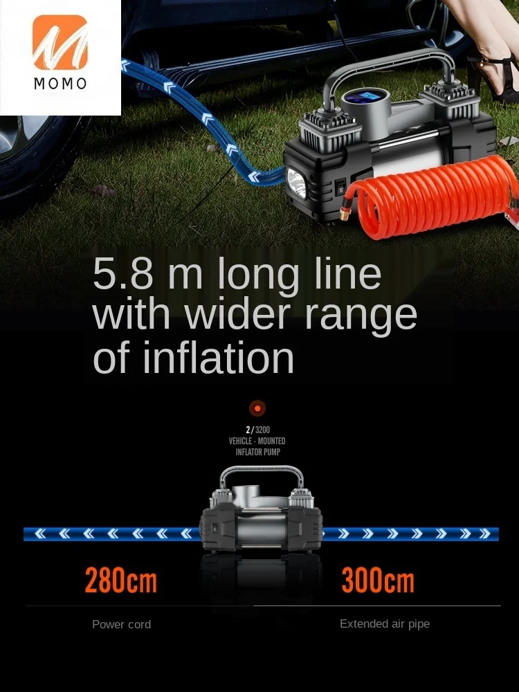 Vehicle Air Pump Car Double Cylinder High Pressure High Power Portable Coupe Tire Electric Blast Pump Cylinder
Vehicle Air Pump Car Double Cylinder High Pressure High Power Portable Coupe Tire Electric Blast Pump Cylinder