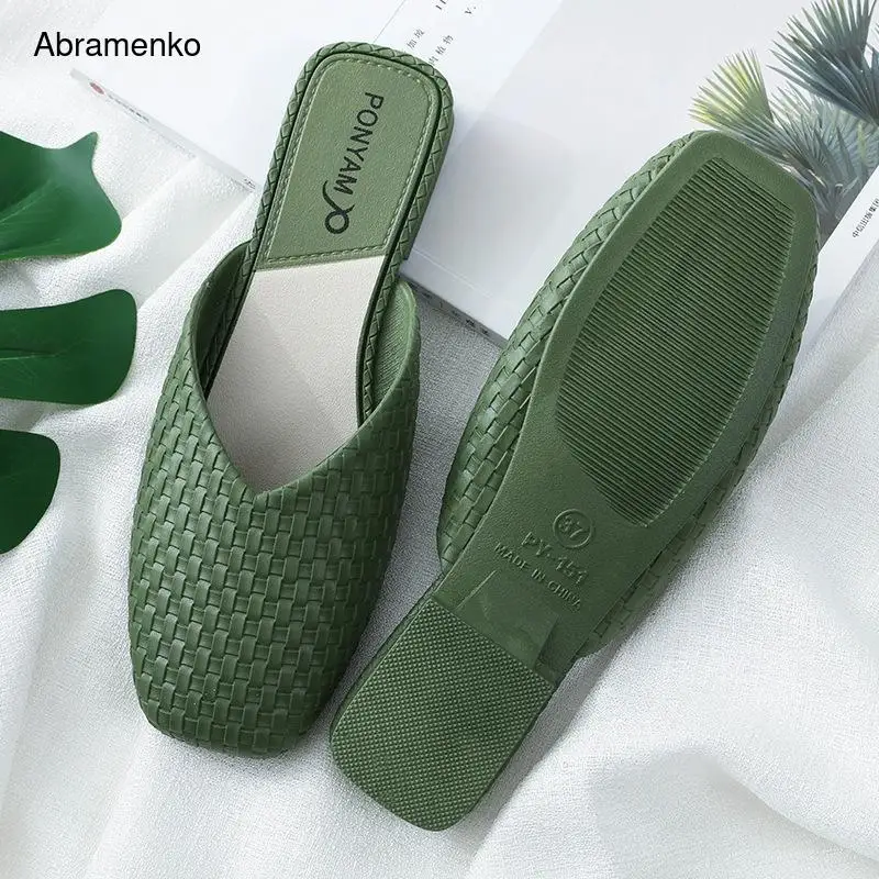 2020 Luxury Weave Slides Women Fetish Summer Sandals Low Heels Outdoor Slippers Prom Platform Stripper Blue Fashion Lazy Shoes
2020 Luxury Weave Slides Women Fetish Summer Sandals Low Heels Outdoor Slippers Prom Platform Stripper Blue Fashion Lazy Shoes