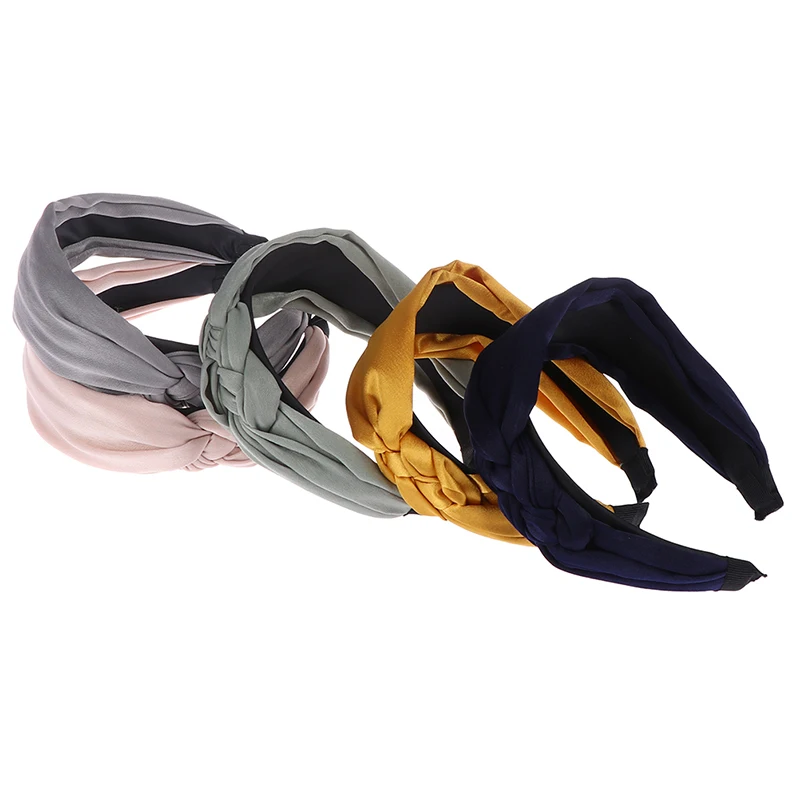 Fashion Solid Twist Knotted Hairband Hair Hoop Headband For Women Knot Cross Tie Band Accessories | Аксессуары для одежды