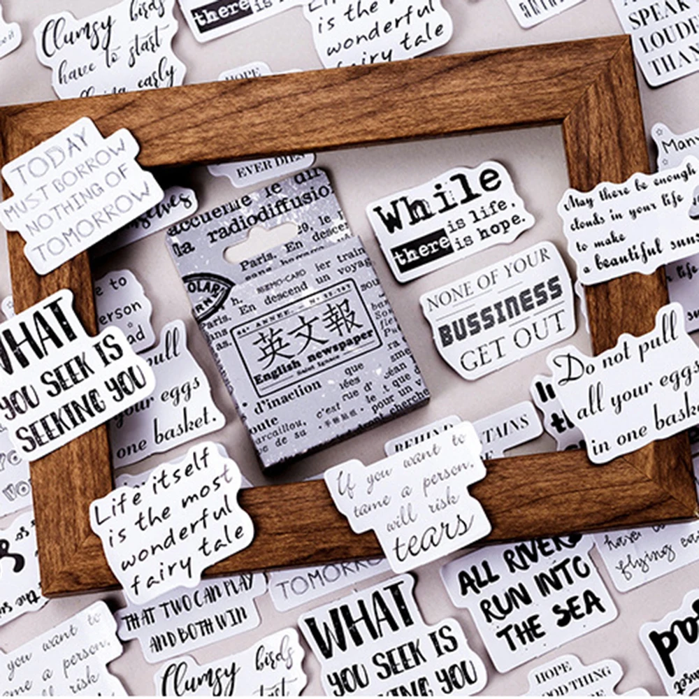 46 Pcs/Lot Vintage English Newspaper Decoration Mini Paper Sticker DIY Album Diary Scrapbooking Label Kawaii Sticker
46 Pcs/Lot Vintage English Newspaper Decoration Mini Paper Sticker DIY Album Diary Scrapbooking Label Kawaii Sticker