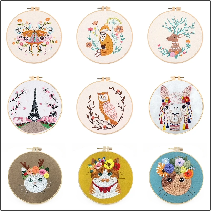 Animals Embroidery Kit for Beginners Eiffel Tower Embroidery Set Easy Embroidery Pattern Gift Cross Stitch Kit English Manual
Animals Embroidery Kit for Beginners Eiffel Tower Embroidery Set Easy Embroidery Pattern Gift Cross Stitch Kit English Manual