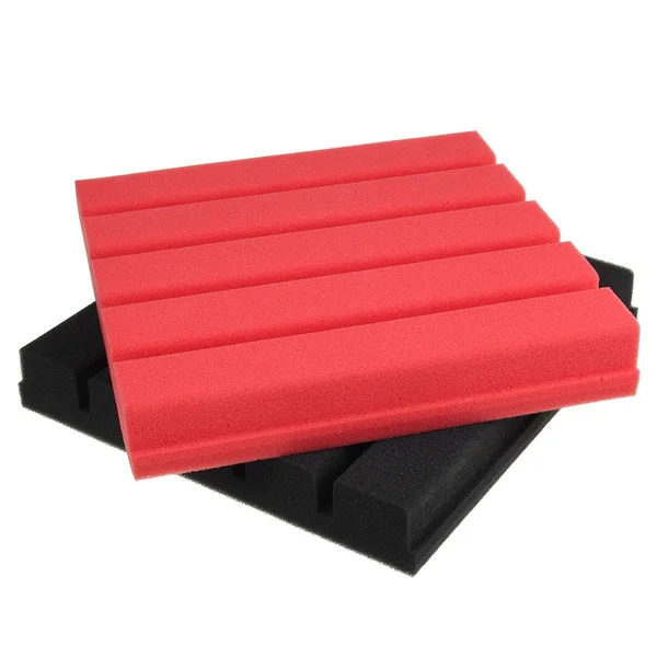 6-Pack Wedges Acoustic Foam Panels 2in x 12in x 12in Fire-Retardant Easy to Install Soundproof Foam 
6-Pack Wedges Acoustic Foam Panels 2in x 12in x 12in Fire-Retardant Easy to Install Soundproof Foam