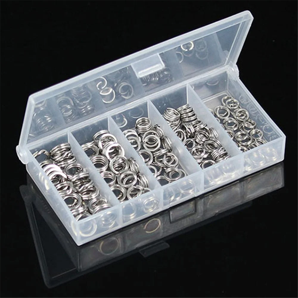 High Quality 200Pcs Mixed River Double/Split/Connecting Ring Assorted Stainless Steel Fishing Tackle/Accessoies For Blank Lures
High Quality 200Pcs Mixed River Double/Split/Connecting Ring Assorted Stainless Steel Fishing Tackle/Accessoies For Blank Lures
