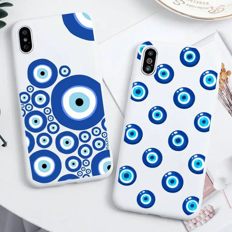 Evil Eye Phone Case For iphone 13 12 11 Pro Max Mini XS 8 7 6 6S Plus X SE 2020 XR Candy white Silicone cover
Evil Eye Phone Case For iphone 13 12 11 Pro Max Mini XS 8 7 6 6S Plus X SE 2020 XR Candy white Silicone cover