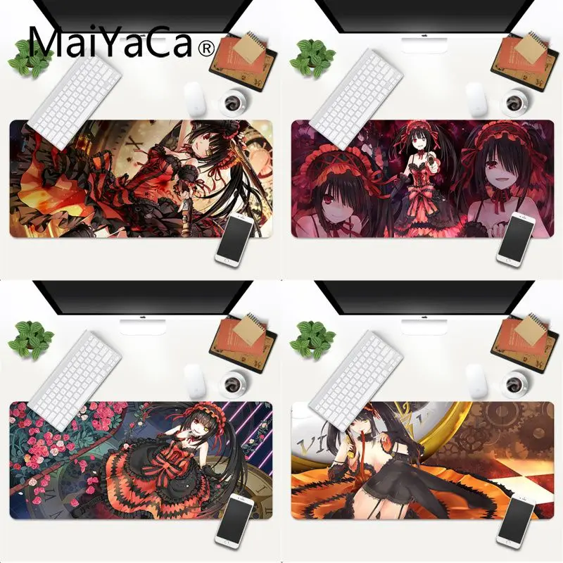 Коврик для мыши MaiYaCa Tokisaki Kurumi высокое качество сделай сам изображение с краем