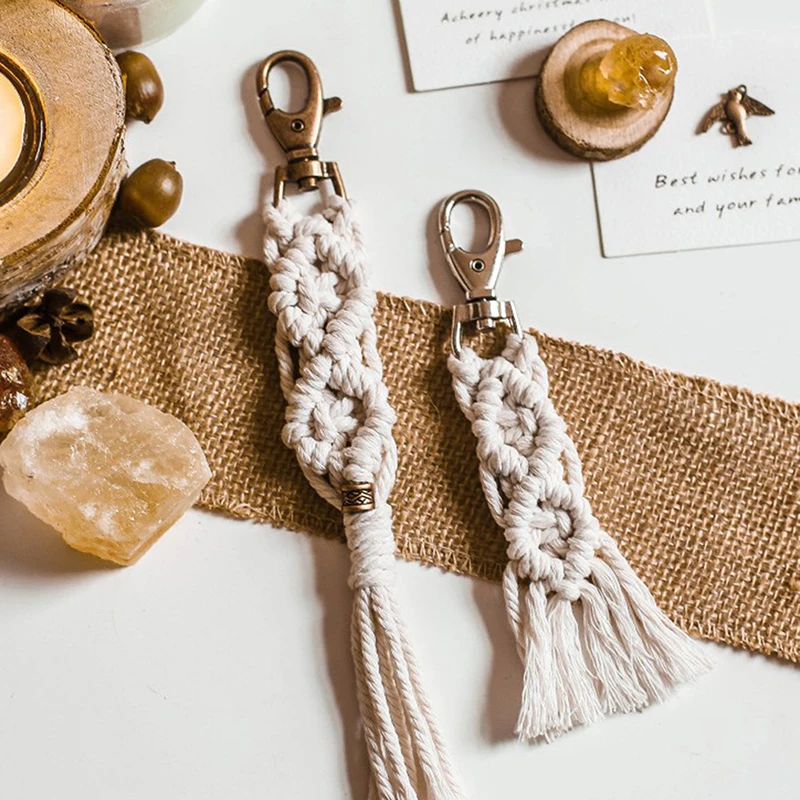 Macrame Keychains Boho Woven Bag Charms With Tassels Handcrafted Accessories Car Key Purse Phone Unique Decor
Macrame Keychains Boho Woven Bag Charms With Tassels Handcrafted Accessories Car Key Purse Phone Unique Decor