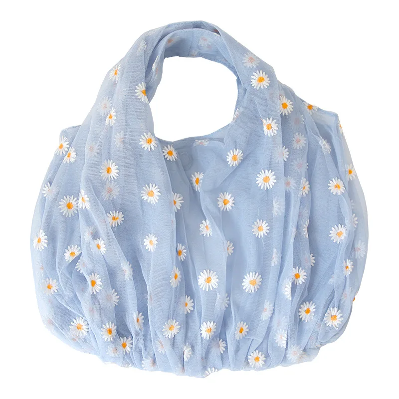 2020 Spring Women Small Transparent Tote Mesh Cloth Bag Daisy Embroidery Handbag High Quality Eco Fruit Bag Purse For Girls
2020 Spring Women Small Transparent Tote Mesh Cloth Bag Daisy Embroidery Handbag High Quality Eco Fruit Bag Purse For Girls