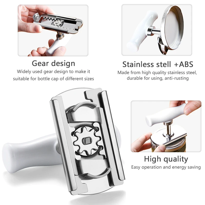 Adjustable Manual Stainless Steel Easy Can Jar Opener 1-4 Inches Cap Lid Openers Tool Kitchen Gadgets Bottle Opener
Adjustable Manual Stainless Steel Easy Can Jar Opener 1-4 Inches Cap Lid Openers Tool Kitchen Gadgets Bottle Opener