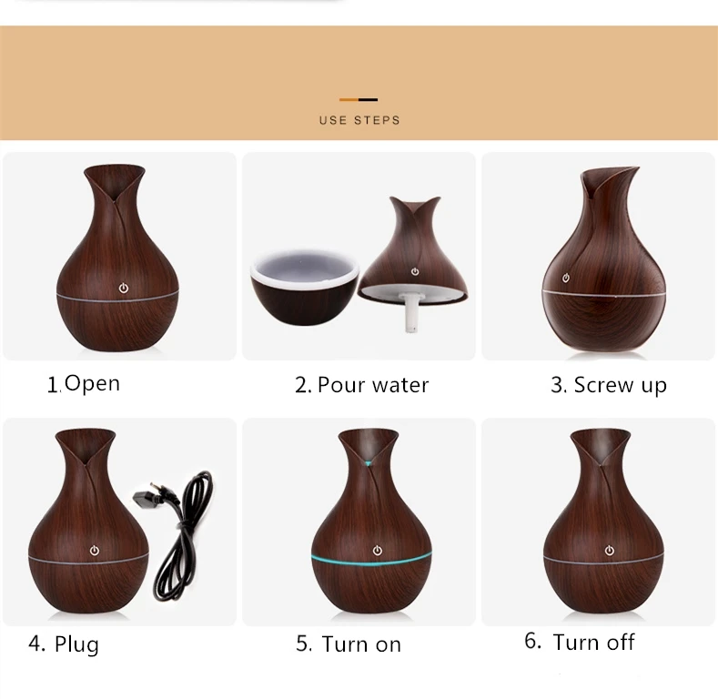 1PCs Mini Wood Grain Air Humidifier USB Aroma Diffuser Ultrasonic Atomizer Aromatherapy Essential Oil Diffuser for Home Office
1PCs Mini Wood Grain Air Humidifier USB Aroma Diffuser Ultrasonic Atomizer Aromatherapy Essential Oil Diffuser for Home Office