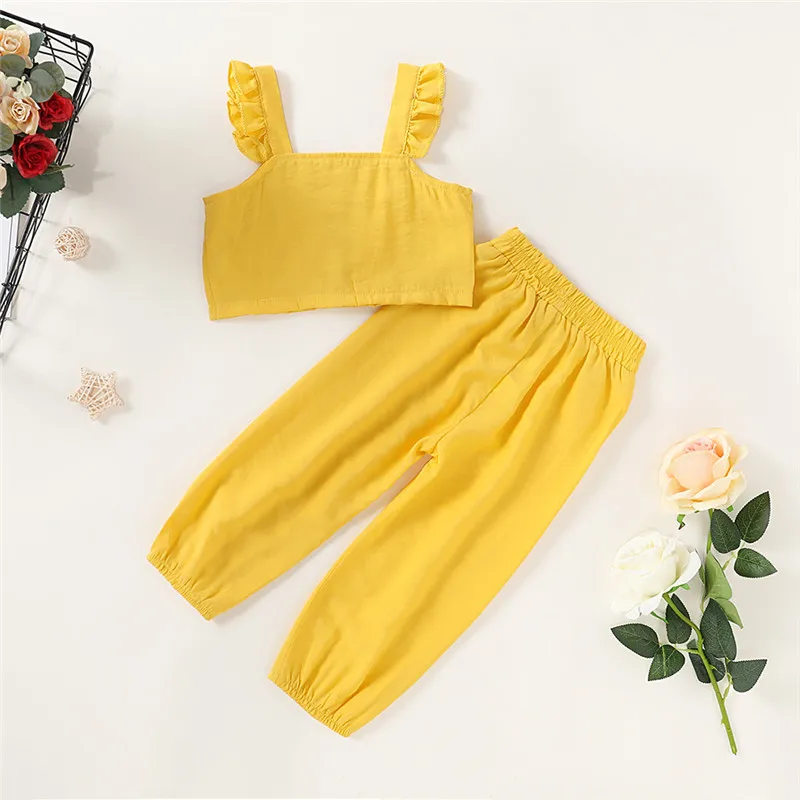 2020 Baby Girls Clothes Summer Clothes Solid Button Sleeveless Vest Tops Long Pants 2PCS Toddler Infant Baby Clothing Outfits 
2020 Baby Girls Clothes Summer Clothes Solid Button Sleeveless Vest Tops Long Pants 2PCS Toddler Infant Baby Clothing Outfits