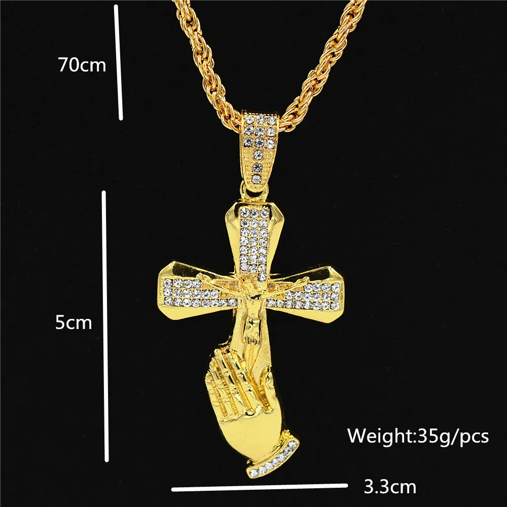 2021 Hip Hop Necklace in Europe And America, Cuban Chain Belt, Accessories, Cross Men's Jewelry, Palm Prayer Pendant
2021 Hip Hop Necklace in Europe And America, Cuban Chain Belt, Accessories, Cross Men's Jewelry, Palm Prayer Pendant