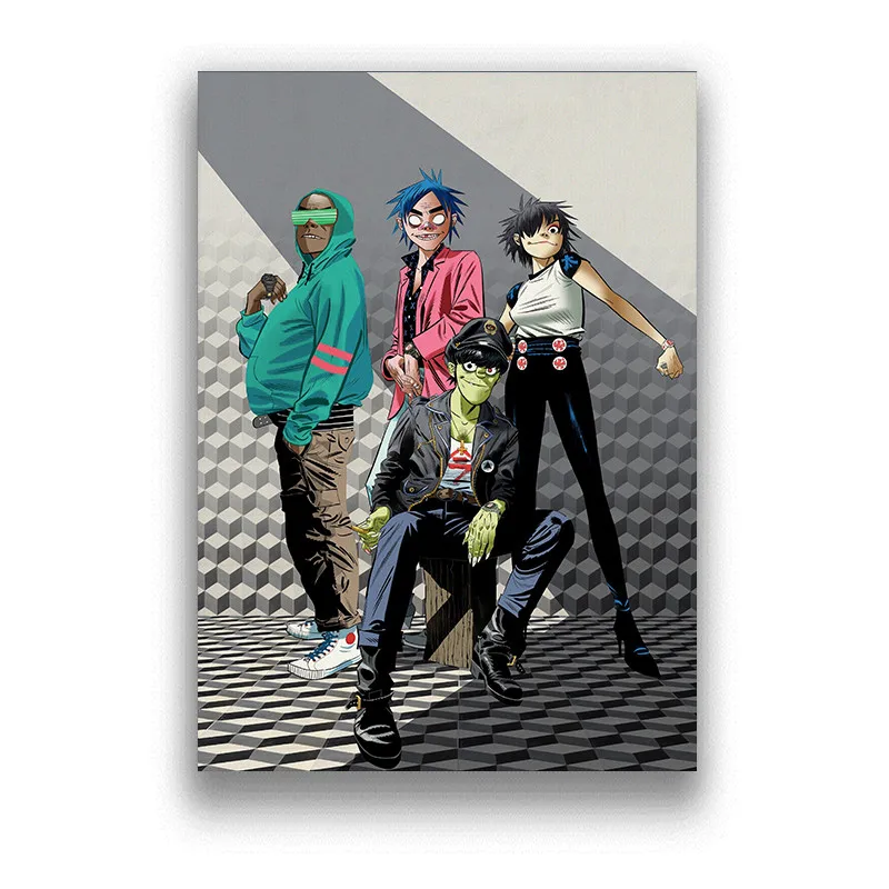 Gorillaz бумажные плакаты с белым покрытием Настенная картина домашний декор для
