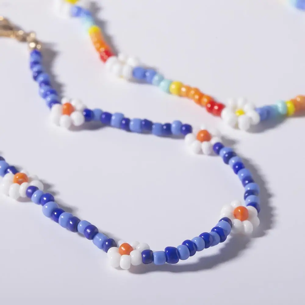 Bohemia Handmade Flower Necklace For Women Rainbow Beads Fashion Choker Chain Punk Necklace Jewelry Christmas Gift For Babygirl
Bohemia Handmade Flower Necklace For Women Rainbow Beads Fashion Choker Chain Punk Necklace Jewelry Christmas Gift For Babygirl