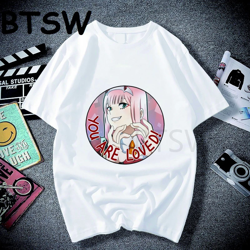 Zero Two Darling In Franxx Women T-shirt Tops Kawaii Zero Two Tshirt Japanese T-shirt Crew Neck Loose Soft Anime Manga Tee Shirt
Zero Two Darling In Franxx Women T-shirt Tops Kawaii Zero Two Tshirt Japanese T-shirt Crew Neck Loose Soft Anime Manga Tee Shirt
