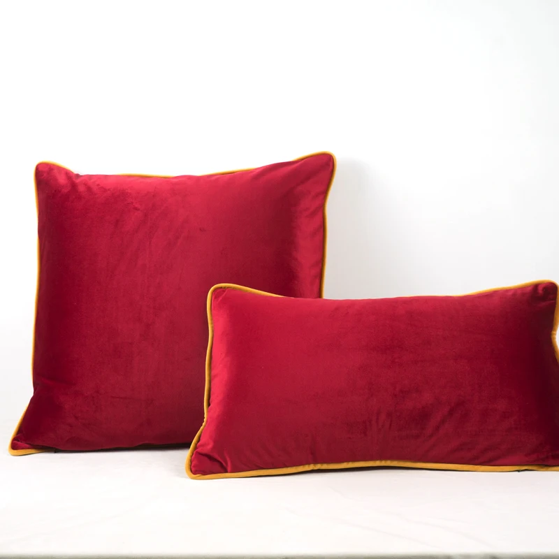 Brown Yellow Edge Velvet Red Cushion Cover Pillow Case Chair/Sofa Pillow Cover No Balling-up Home Decor Without Stuffing
Brown Yellow Edge Velvet Red Cushion Cover Pillow Case Chair/Sofa Pillow Cover No Balling-up Home Decor Without Stuffing