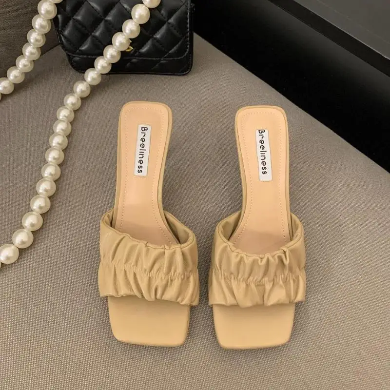 ZAR 2021 Summer New Khaki Fashion Square Toe High Heels Sexy Outer Wear Stiletto Muller Sandals And Slippers Women Luxury Brand
ZAR 2021 Summer New Khaki Fashion Square Toe High Heels Sexy Outer Wear Stiletto Muller Sandals And Slippers Women Luxury Brand