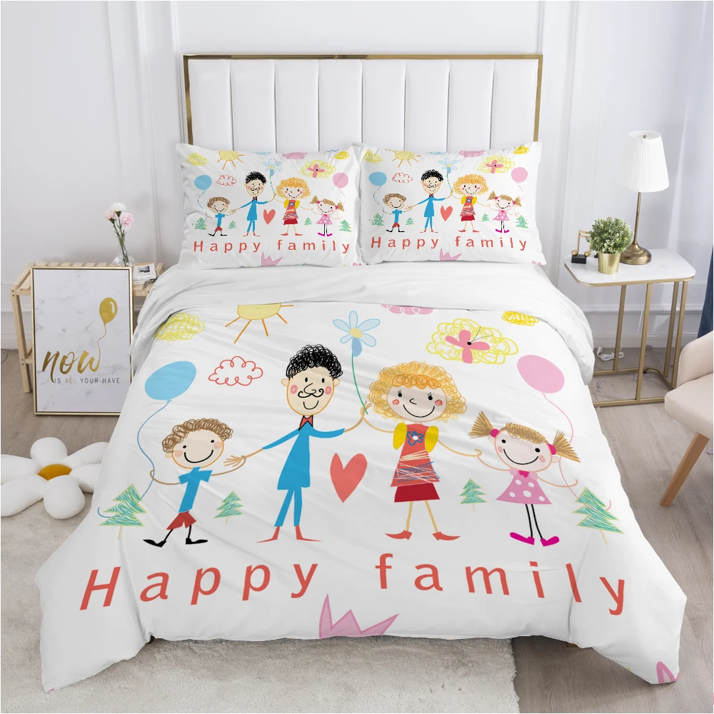 

Children Bedding set for Kids Baby Child Girls boy140x200 Single Quilt/Comfortable/Duvet Cover Set Bed Linens Cute Bedclothes