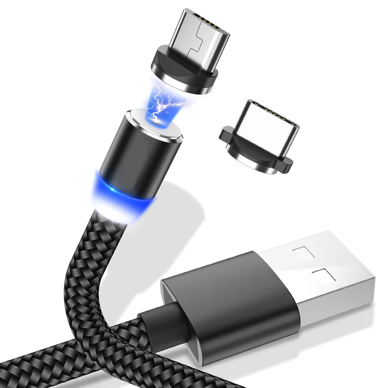 Магнитный usb кабель для быстрой зарядки USB Type C магнитное зарядное устройство Micro