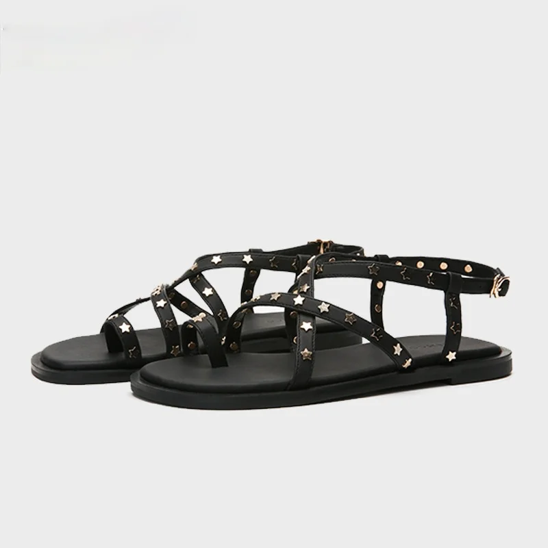 2021 Summer New Style Rivet Sandals Women's Flat Shoes Fashion Roman Cross Strap Sandals Beach shoes
2021 Summer New Style Rivet Sandals Women's Flat Shoes Fashion Roman Cross Strap Sandals Beach shoes