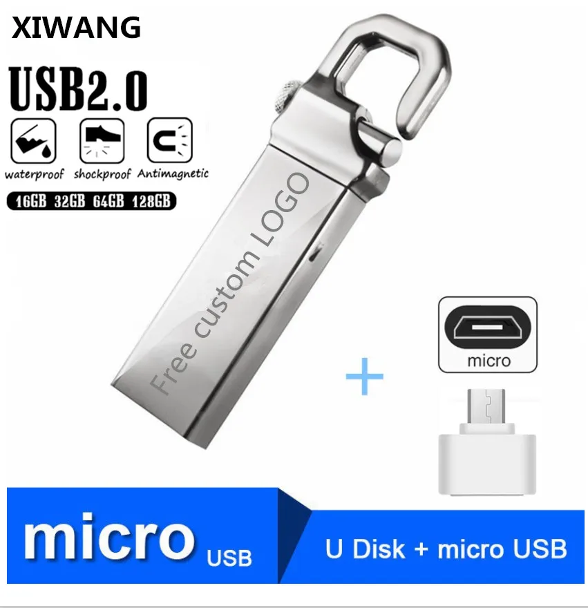 USB Flash Drive 64GB Metal Pendrive USB Stick 2.0 32GB Flash Memory Stick Pen Drive 8GB 16GB 32GB Cle USB Gift Free Custom Logo
USB Flash Drive 64GB Metal Pendrive USB Stick 2.0 32GB Flash Memory Stick Pen Drive 8GB 16GB 32GB Cle USB Gift Free Custom Logo