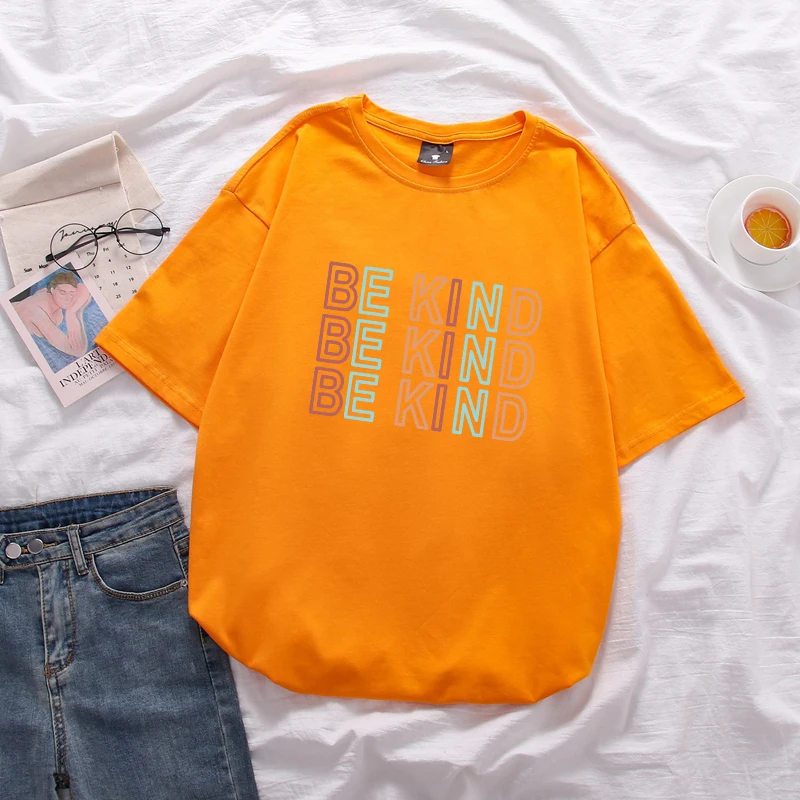 Oversized Men T-shirt Fashionable Letter Printed Harajuku Funny T Shirt Women Cotton tshirt Casual Be Kind Unisex Men's Clothes
Oversized Men T-shirt Fashionable Letter Printed Harajuku Funny T Shirt Women Cotton tshirt Casual Be Kind Unisex Men's Clothes
