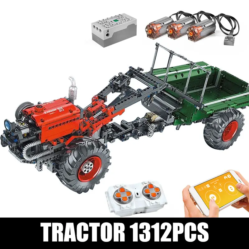 MOULD KING High-Tech The Motorized Tractor Model APP Remote Control Truck Building Blocks Bricks Kids DIY Toys Christmas Gifts 
MOULD KING High-Tech The Motorized Tractor Model APP Remote Control Truck Building Blocks Bricks Kids DIY Toys Christmas Gifts