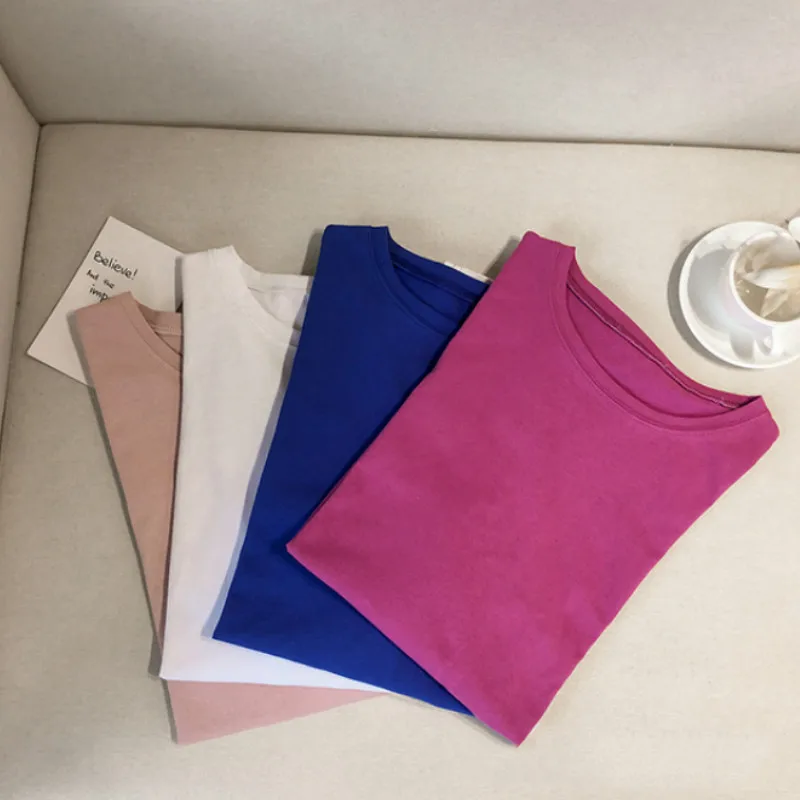 T-shirts Women Korean Ulzzang Summer Ladies Short Sleeve Loose Womens Chic Tee Students Solid All-match T-shirt Leisure New Tops
T-shirts Women Korean Ulzzang Summer Ladies Short Sleeve Loose Womens Chic Tee Students Solid All-match T-shirt Leisure New Tops