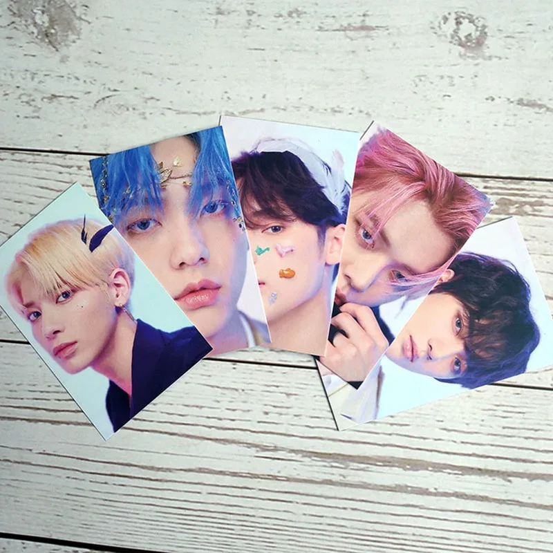 5Pcs/Set KPOP TXT Card Double Sides Waterproof LOMO Post Cards Photocards for Fans Collection 
5Pcs/Set KPOP TXT Card Double Sides Waterproof LOMO Post Cards Photocards for Fans Collection