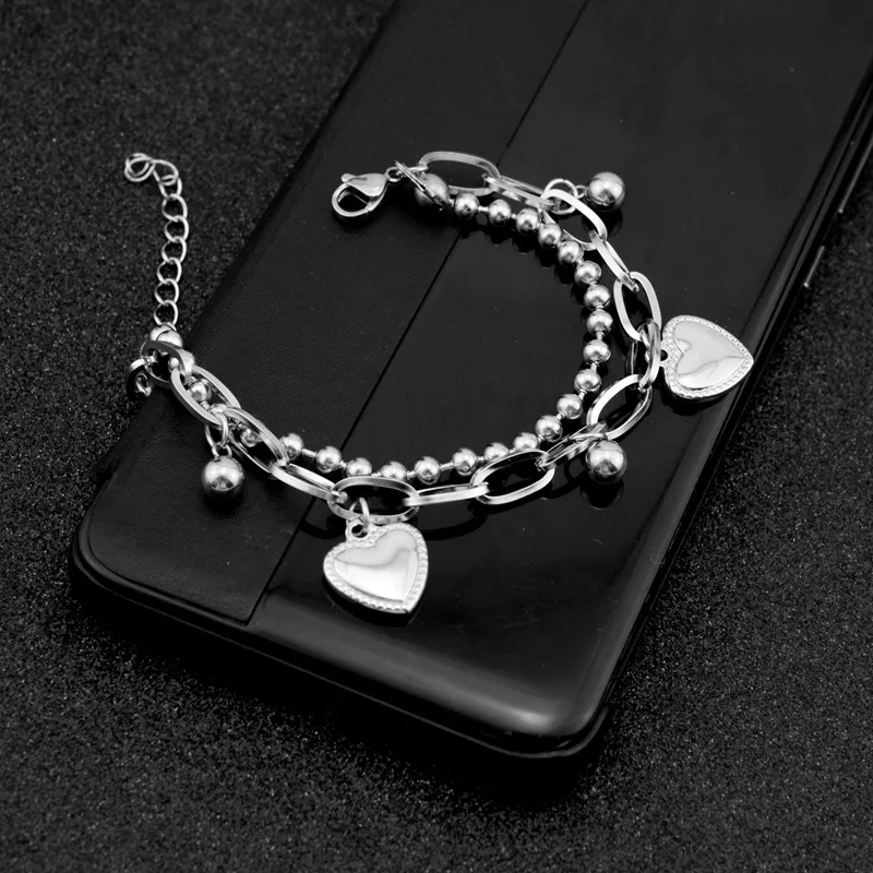 Stainless Steel Love Double Bracelet Bracelet Beaded Chain Bracelet Bracelet Wholesale Couple Bracelet Moeder Dochter Armband
Stainless Steel Love Double Bracelet Bracelet Beaded Chain Bracelet Bracelet Wholesale Couple Bracelet Moeder Dochter Armband